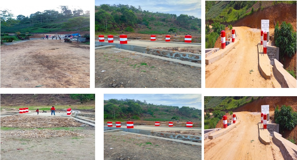 ADESO sous le financement de la COOPERATION SUISSE dans le volet rehabilitation des routes de dessertes agricoles construt des ponts, des passages sous routes, des dallons, .pour facilter le transport des produits agricoles vers les marches  consomations